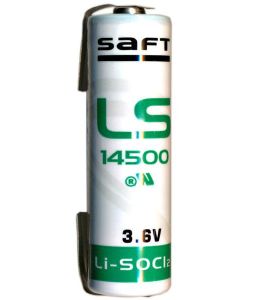 Batteria Litio Stilo 3.6V SAFT lamelle a saldare 14500