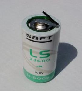 Batteria Litio Torcia 3.6V16.5Ah SAFT lamelle a saldare