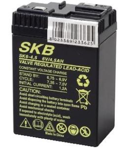 BATTERIA PIOMBO RICARICABILE SKB 6V 4,5Ah