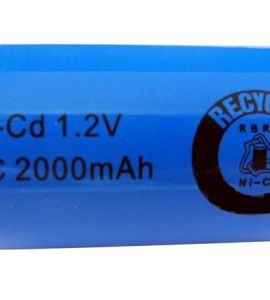 Batteria Ni-Cd 1.2V 2000mAh Carica Rapida per trapani