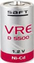Batteria Ni-Cd Torcia 1,2V SAFT VRED 5500mAh lamella a saldare