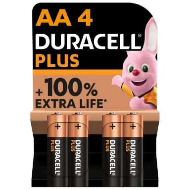 MN 1500 PLUS - PILA ALCALINA STILO AA DURACELL PLUS 100 (BLISTER 4PZ)